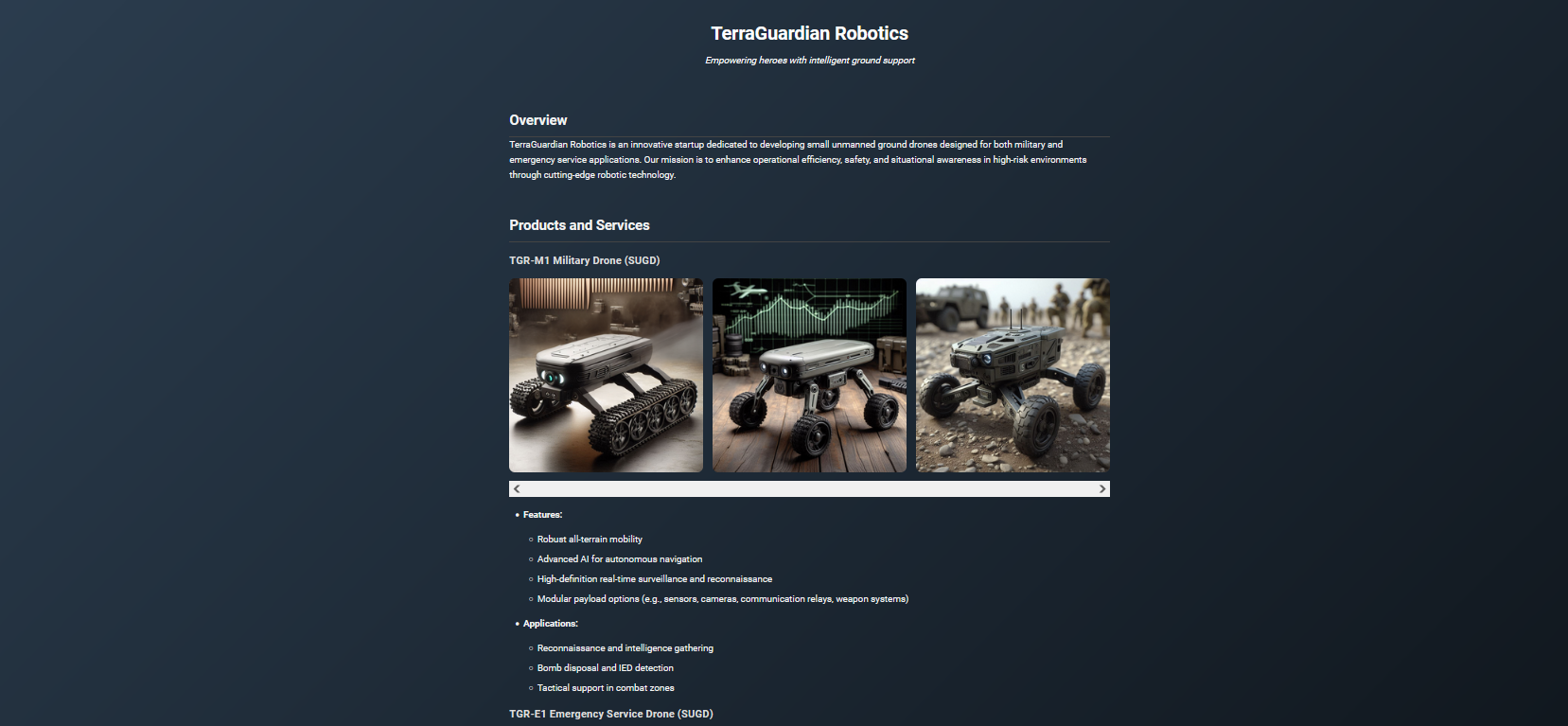 TerraGuardian Robotics website image